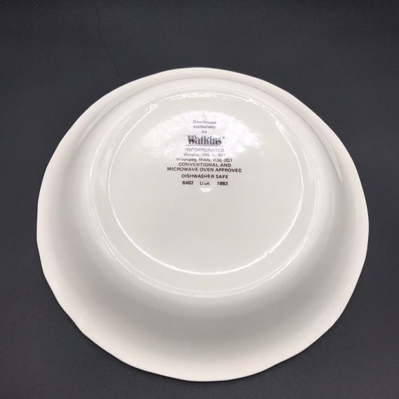 Vintage Watkins Pie Dish Bowl 1983 Dutch Brownie Pie Recipe #6482 Made in USA - Picture 6 of 8